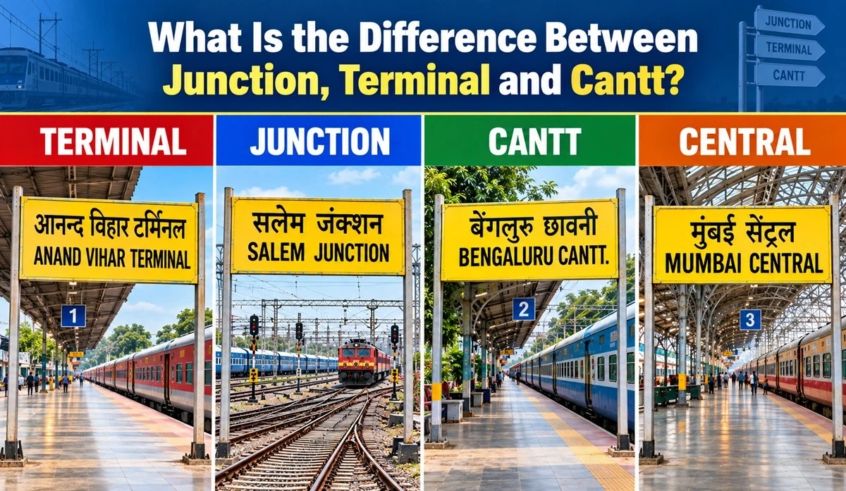What Is the Difference Between Junction, Terminal and Cantt Railway Stations?